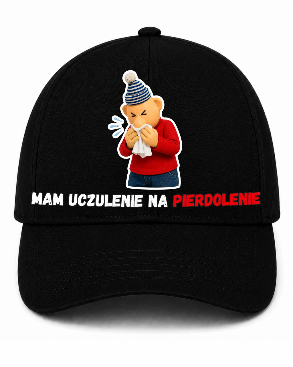 Czapka z daszkiem 100% Bawełna - Mam Uczulenie Na Pierdolenie ( Sąsiedzi )