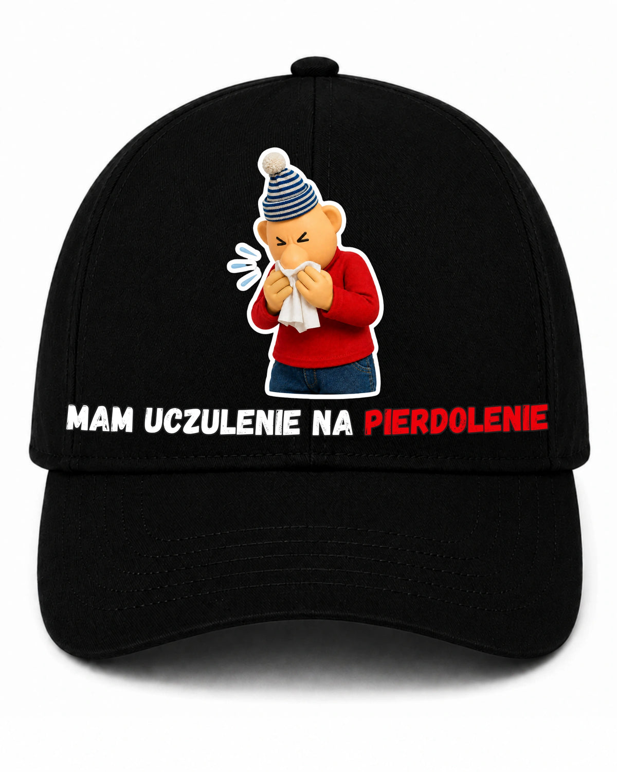Czapka z daszkiem 100% Bawełna - Mam Uczulenie Na Pierdolenie ( Sąsiedzi )