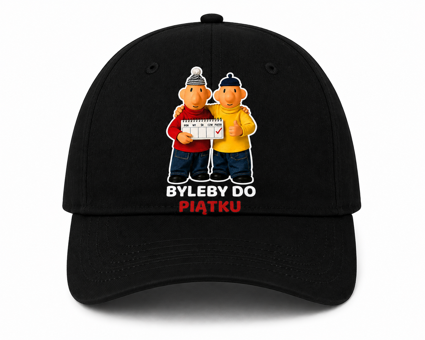Czapka z daszkiem 100% Bawełna - BYLEBY DO PIĄTKU (SĄSIEDZI)